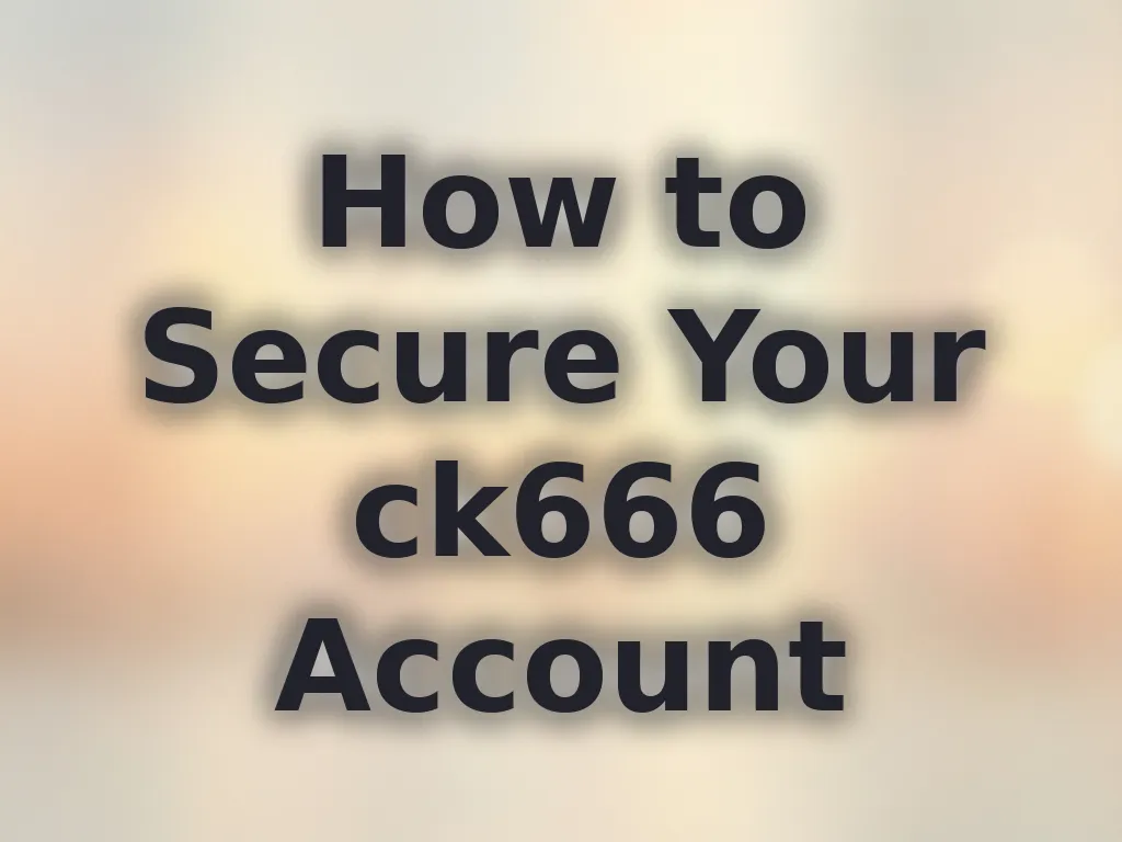 Account security tips